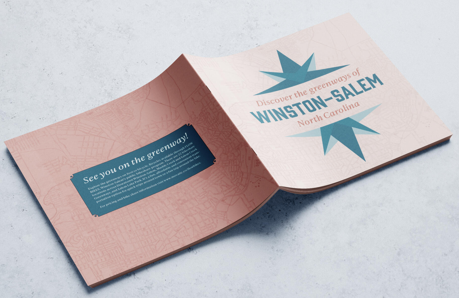 Travel booklet for the greenways of Winston-Salem, North Carolina